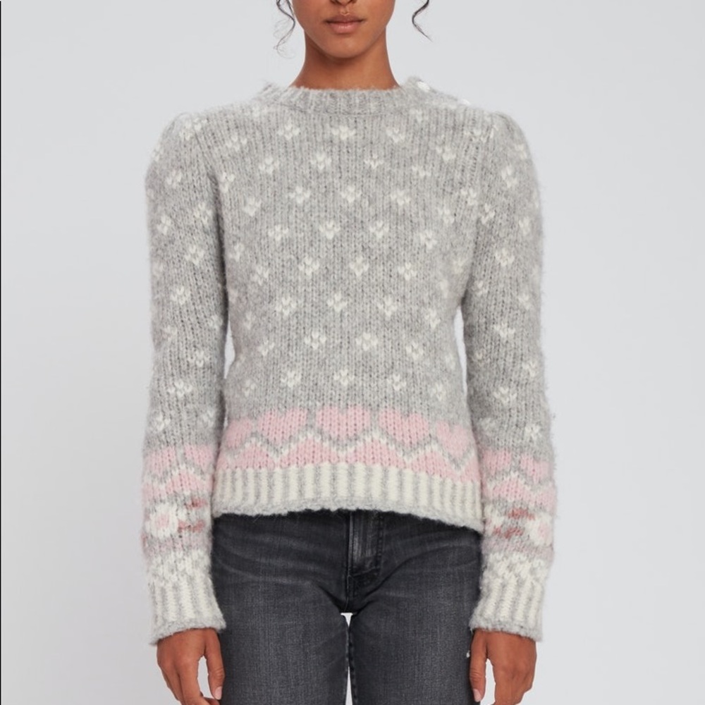 Rosie Pointelle Alpaca Pullover Sweater, Large